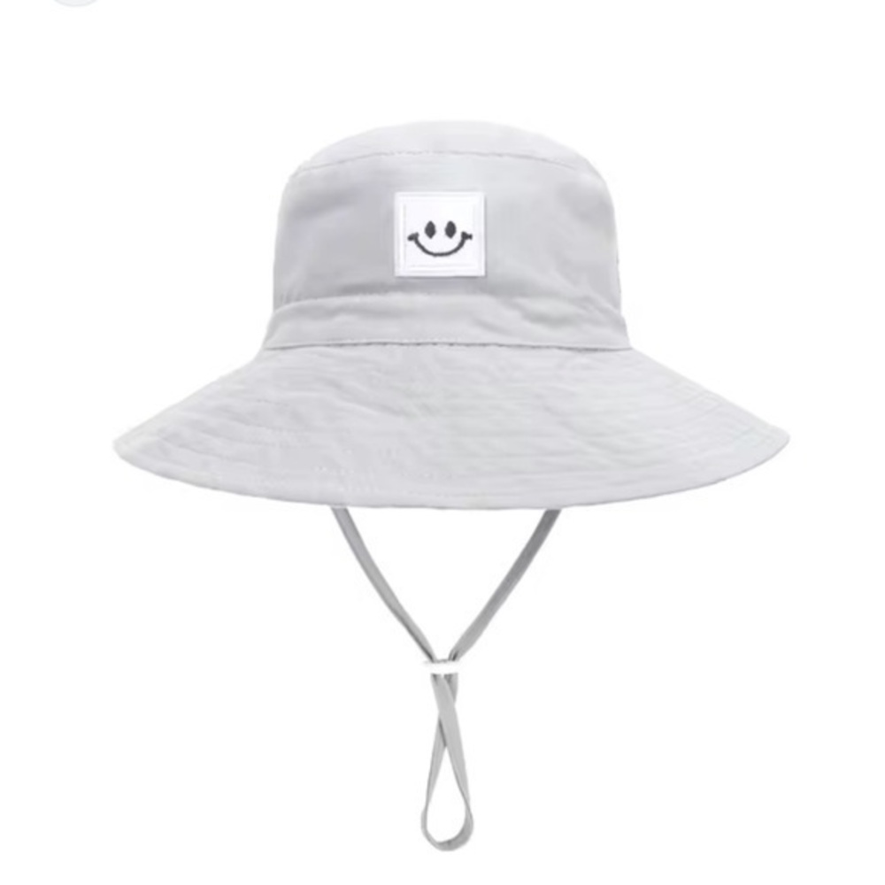 Gray little bucket sun hat